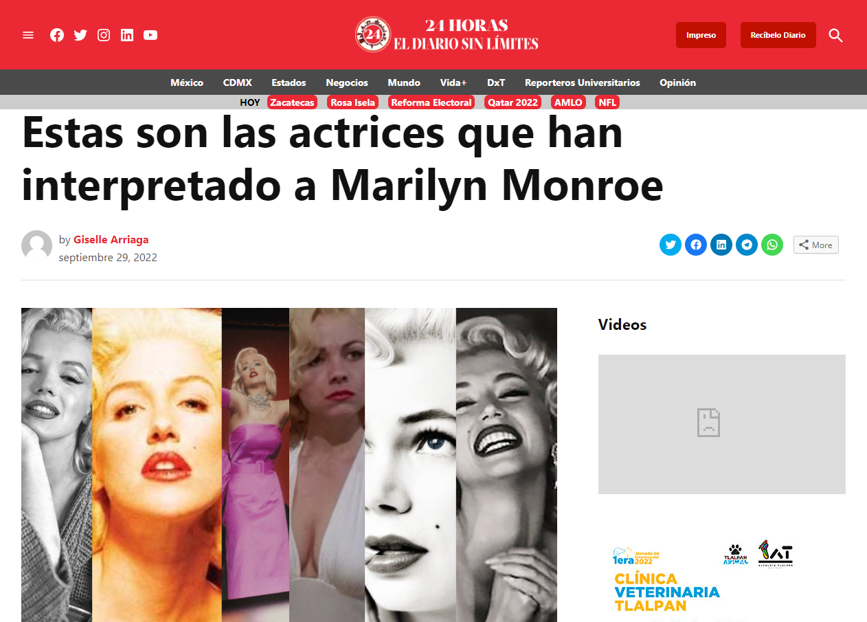 Estas Son Las Actrices Que Han Interpretado A Marilyn Monroe Cortney Page 