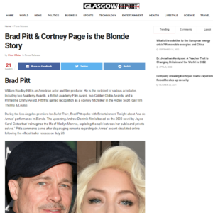 Brad Pitt & Cortney Page is the Blonde Story